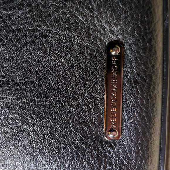 Rebecca Minkoff Black Genuine Leather Crossbody Bag W/ Silver Tone Hardware $55 - Picture 3 of 7